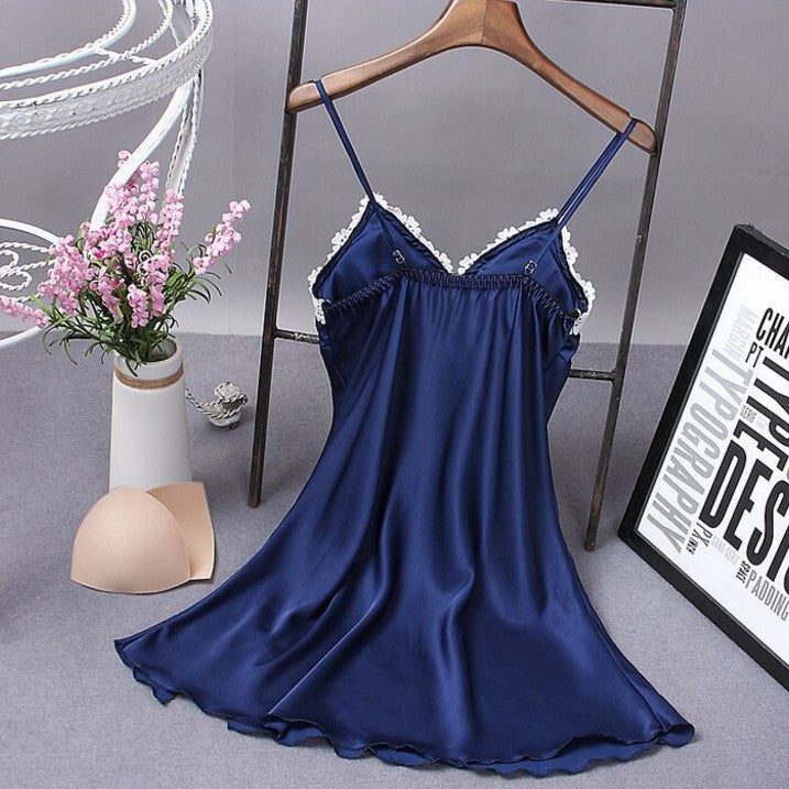 Sexy Spaghetti Strap V-Neck Nightdress Women Nightie Summer Loose Cotton Nightgown Female Cute Print Sleep Dress Light Sleepwear