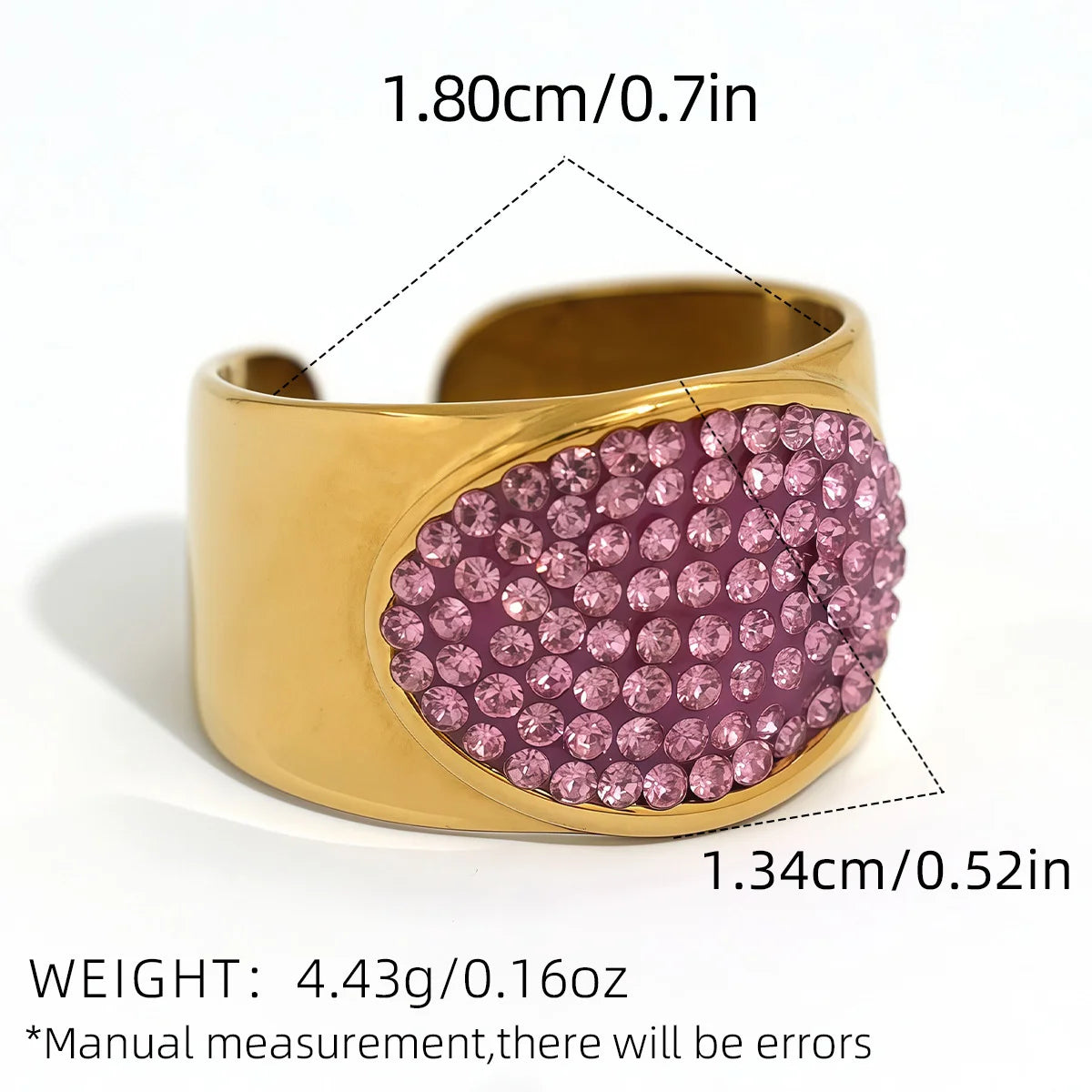 Statement Stainless Steel Delicate Shiny Cubic Zirconia Ring For Women High Quality 18K Gold PVD Plated Finger Jewelry Gift