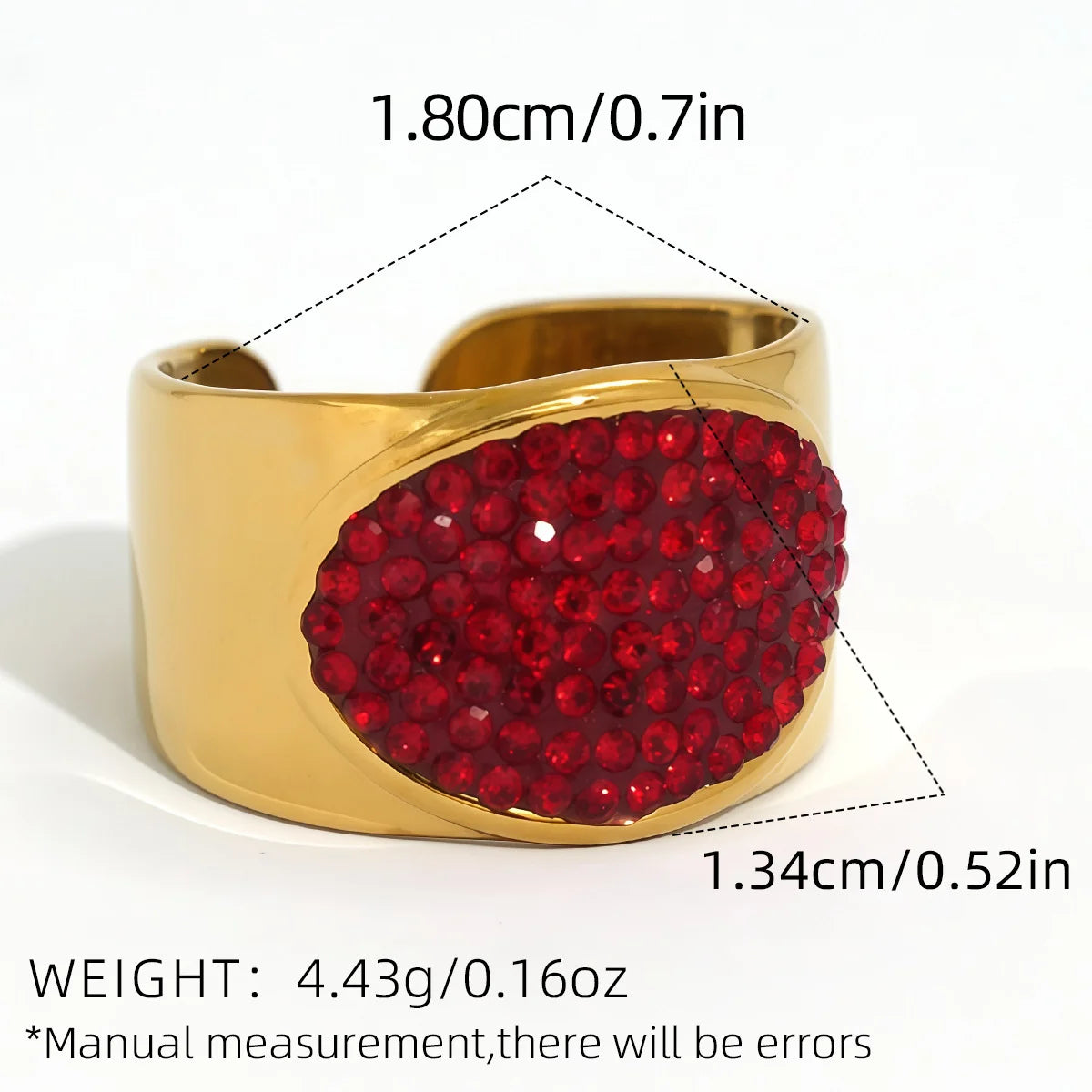 Statement Stainless Steel Delicate Shiny Cubic Zirconia Ring For Women High Quality 18K Gold PVD Plated Finger Jewelry Gift