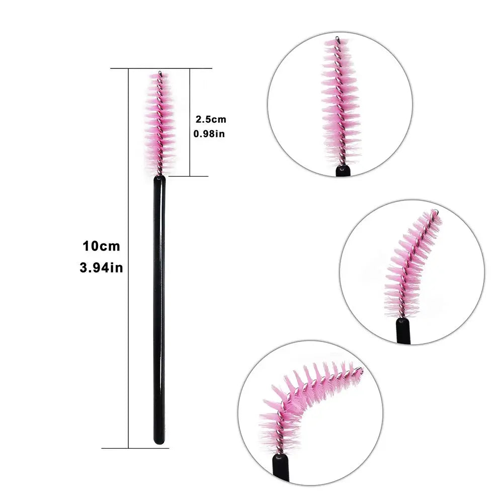 New 5/25/50Pcs Wholesale Crystal Eyelashes Brush Applicator Eyelash Brushes Plastic Mascara Wand Lashes Extension Makeup Beauty