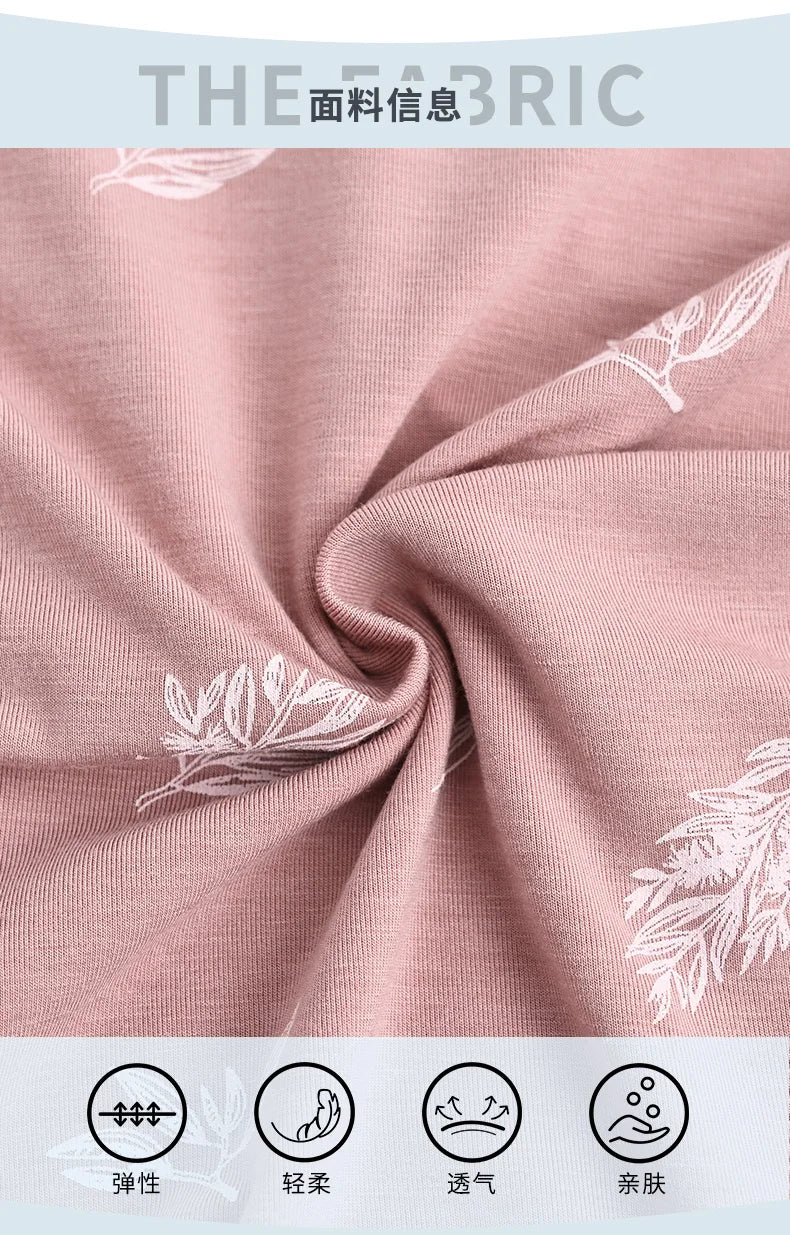 Fashion Summer Small Floral Pyjamas Women Nightgown Big Yards 4XL Sleepshirts Short-Sleeve Nightie Pajama Modal Cotton Sleepwear