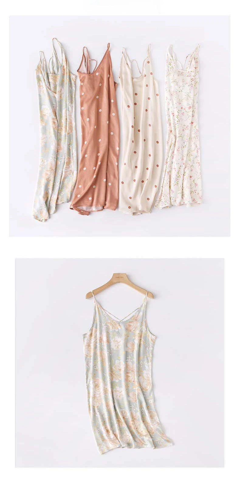 Summer new ladies sexy nightdress 100% viscose camisole skirt printed V-neck sleeveless skirt sexy dress summer plus size women