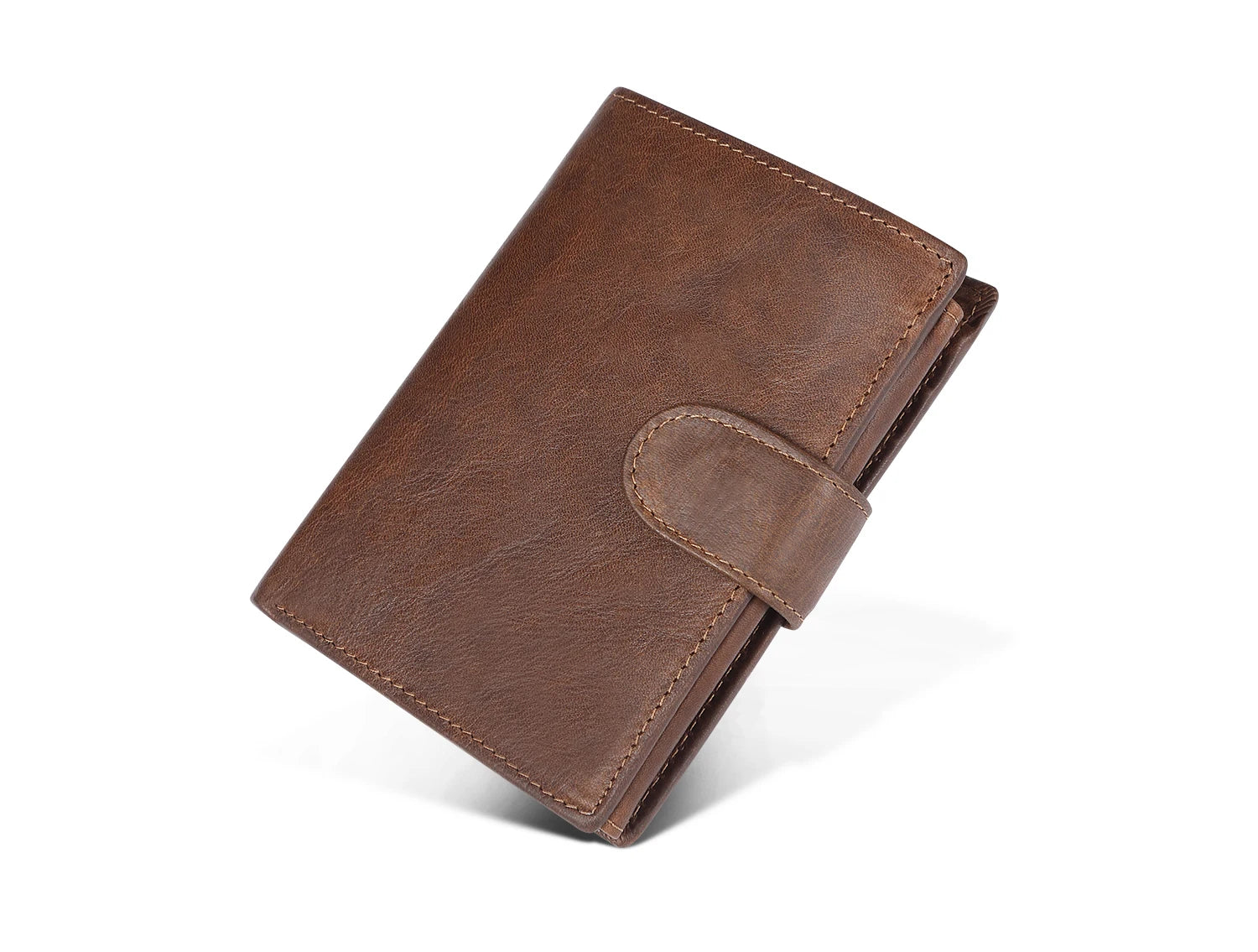 JOGUJOS Crazy Horse Leather Men's Wallet Genuine Leather Men Business Wallet  RFID Men Card Id Holder Coin Purse Travel Wallet