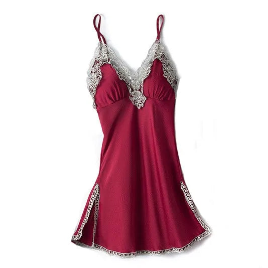 Pink Women Rayon 5PCS Robe Gown Sets Sexy Lace Floral Trim Bride Dressing Sleep Suit Loose Lingerie Pajamas Set Kimono Nightgown