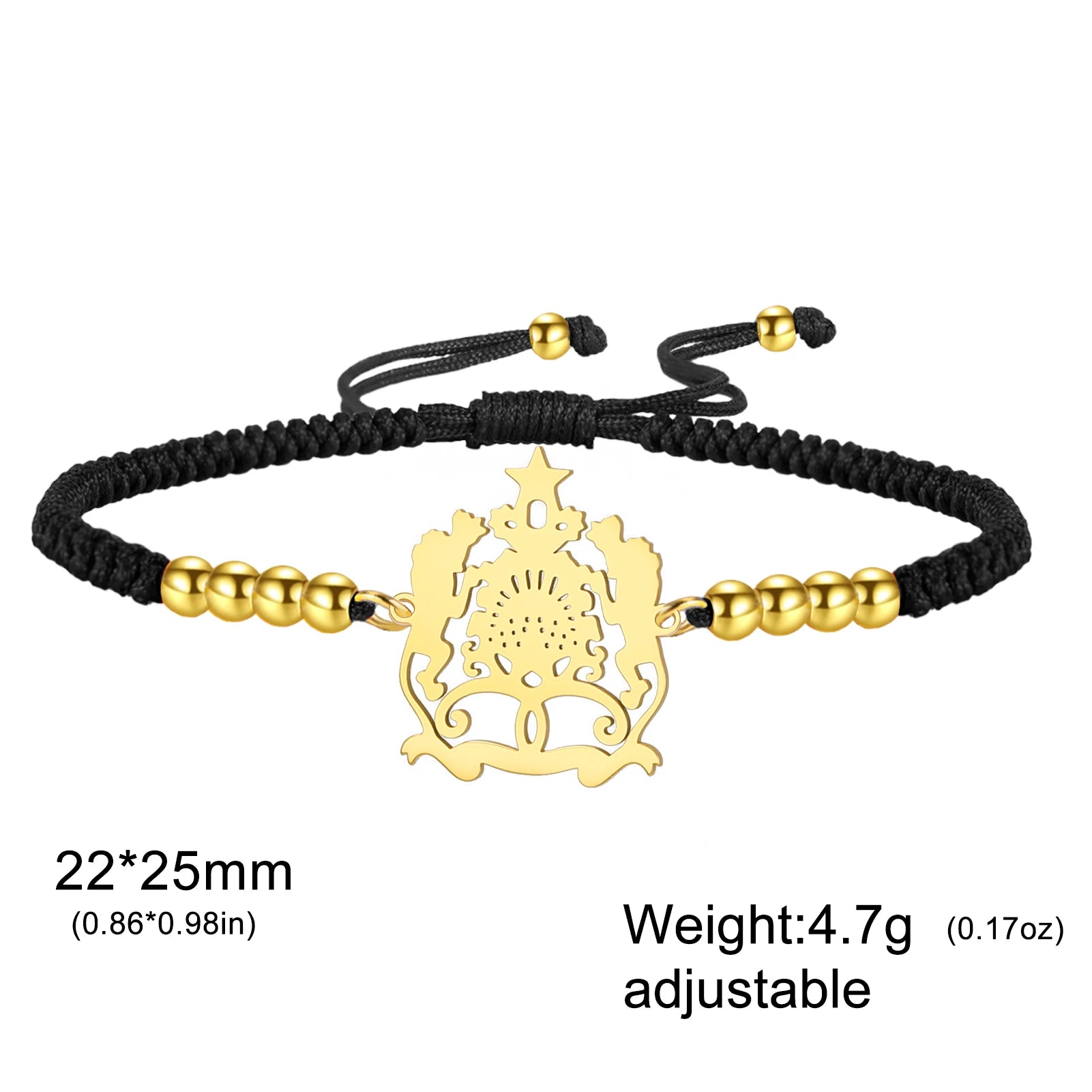 Hipee Morocco Pendant Bracelet  Maroc Stainless Steel National Jewelry for Women Men