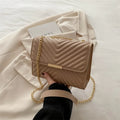 Fashion indentation shoulder bag simple chain 2024 summer new style this year popular retro commuter crossbody small square bag