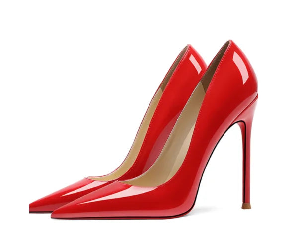 2025 New Black 12cm High Heels Classic Thin Heels Sexy Shallow Mouth Fashion Commuter Large Single Shoes 33-50