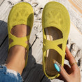 Round-toe small single shoes, fairy-style ballet shoes, comfortable knitted Mary Jane shoes