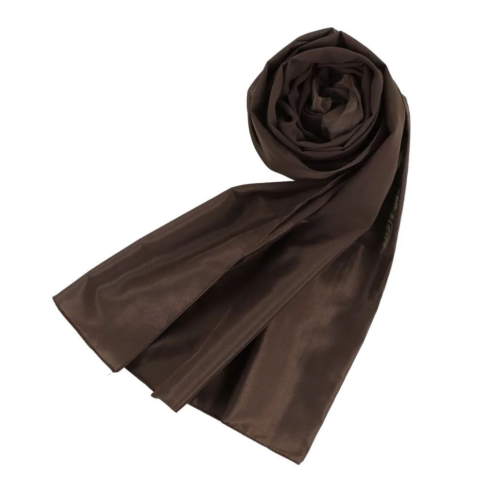 70x180cm Lightweight Chiffon Scarf with Border - Breathable Long Shawl, Women's Wrap, Dust & Sun Protection