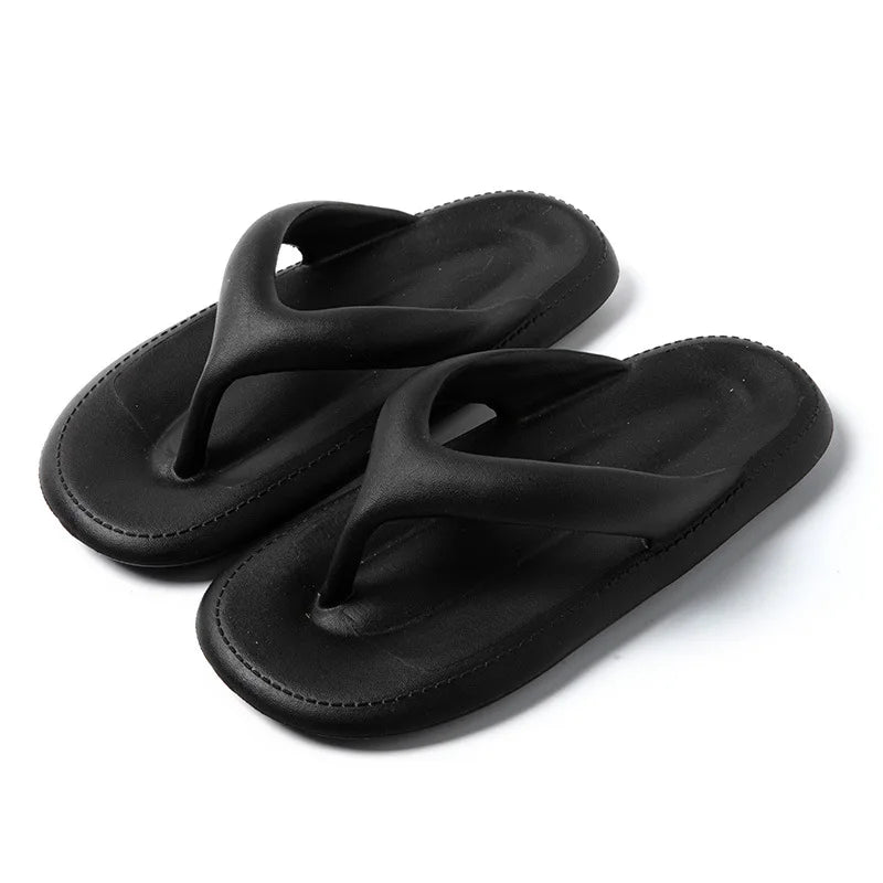 Ladies' Flip Flops For Women Cozy Slides Soft Sea Beach Sandals Slippers Indoor Home Women's Shoes Solid Color