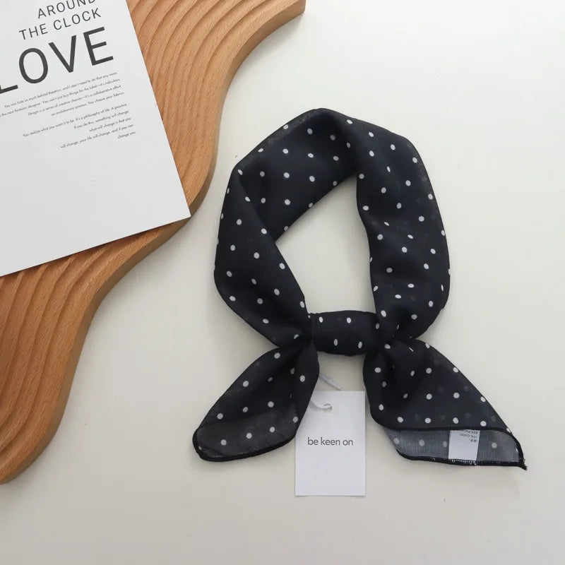 Soft Cotton and Linen Hair Band Silk Scarf Small Square Towel Women's Thin Scarf Arm Bag Decorative Neck Scarf Headscarf