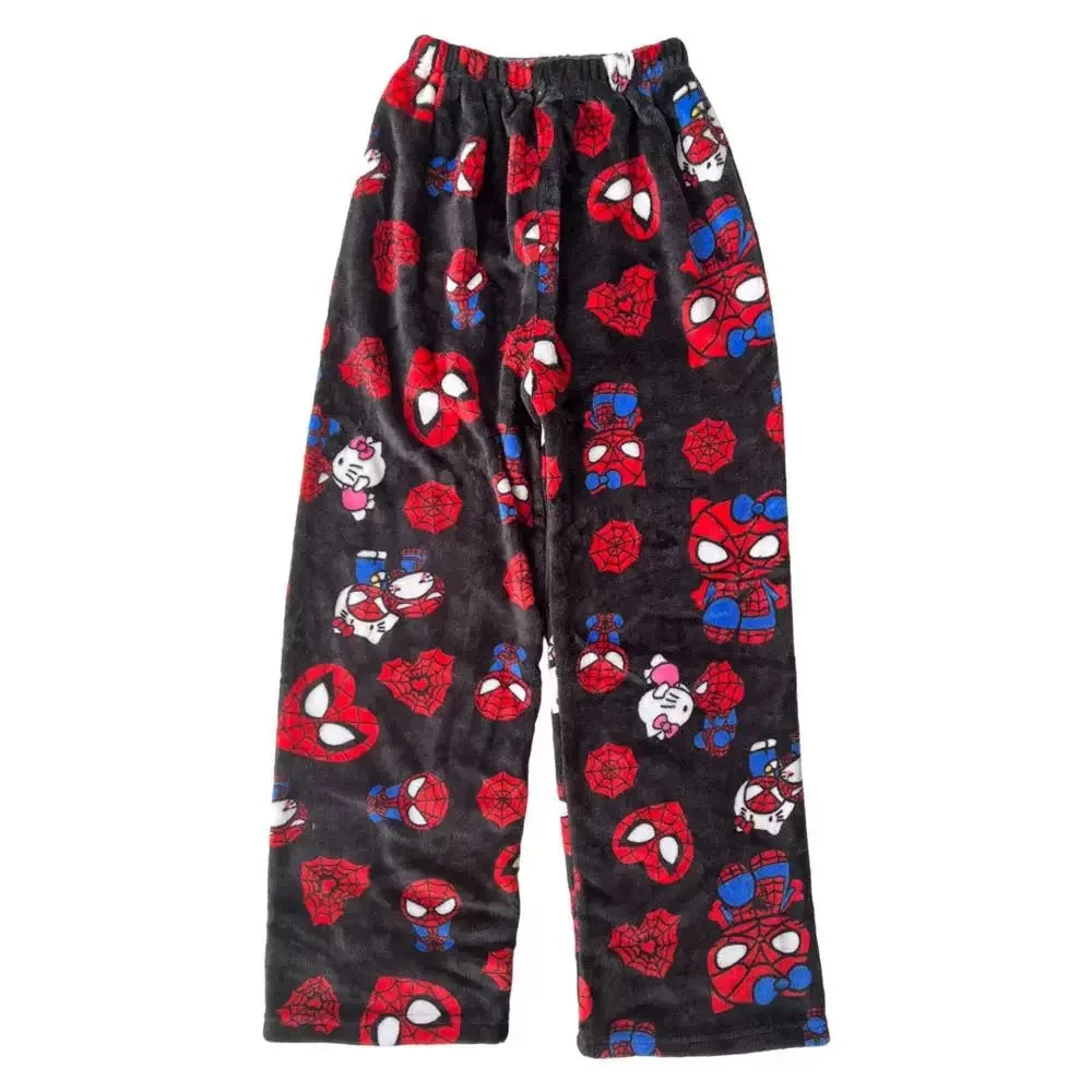 2025 New Y2K Sleeping Pants Anime Pajama Pants Flannel Soft Casual Pants Cartoon Home Trousers Couple Gift