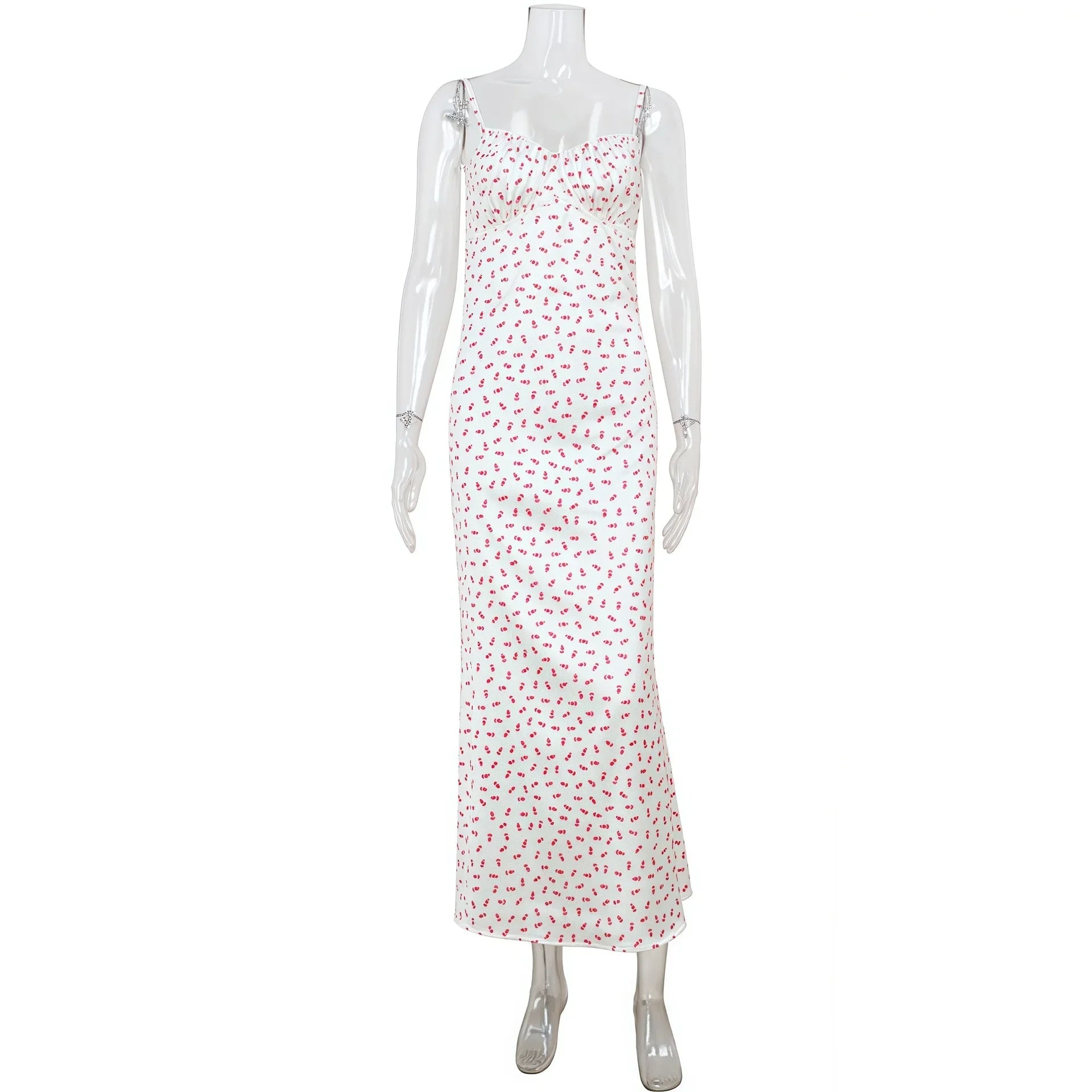 Sexy Suspender Long Nightgown Female Chemise Sleepwear Home Dress Elegant French Style Nightdress Lingerie Ice Silk Lounge Wear