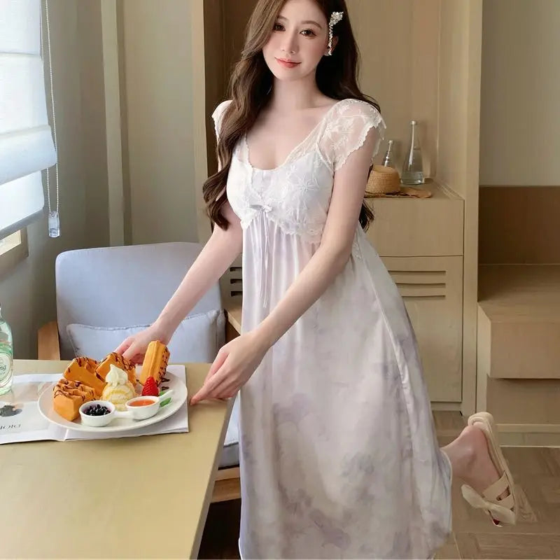 Women's Clothing Sexy Women Night Wear Female Sleepwear Woman Nightgowns Women's Nightgown Seductive Sexy Sleeping Sweaters Home