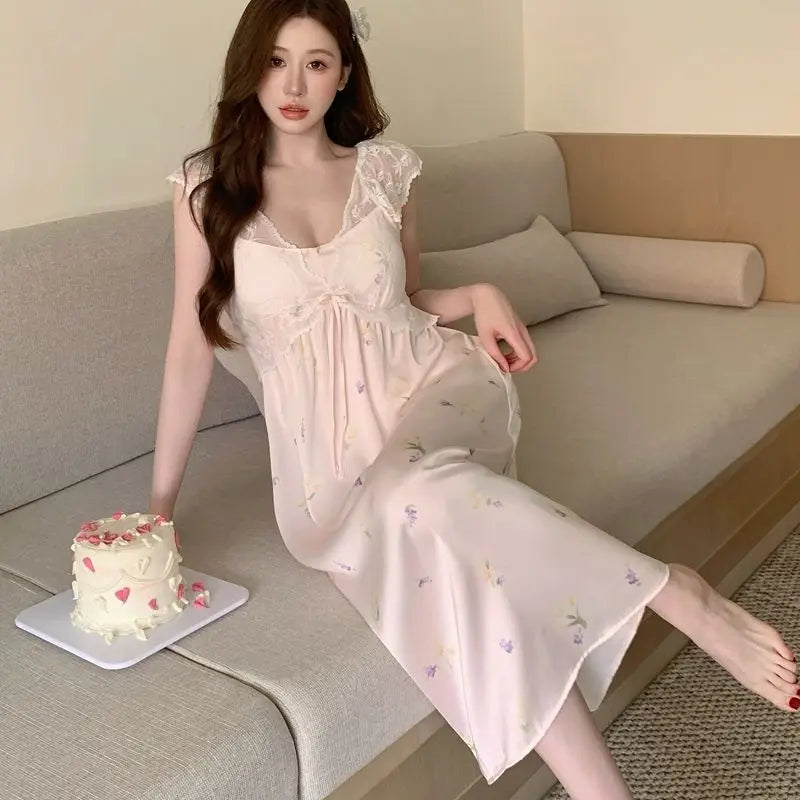 Women's Clothing Sexy Women Night Wear Female Sleepwear Woman Nightgowns Women's Nightgown Seductive Sexy Sleeping Sweaters Home