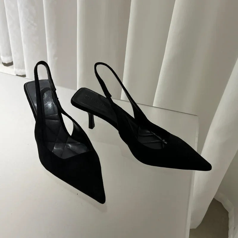 Women's Sexy Red High Heels 2024 New Women's Summer Strappy Sandals Comfortable Pointed Toe Women Sandals Fashion Stiletto Shoes