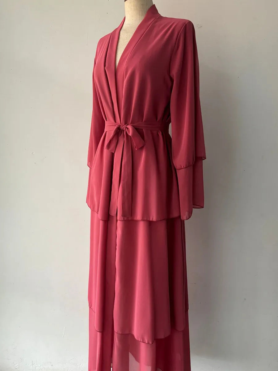 Vestidos Muslim women Chiffon Abaya Long Hijab Dress Kimono Cardigan Ramadan Modest Robe Kaftan Africains Femme Evening Dresses