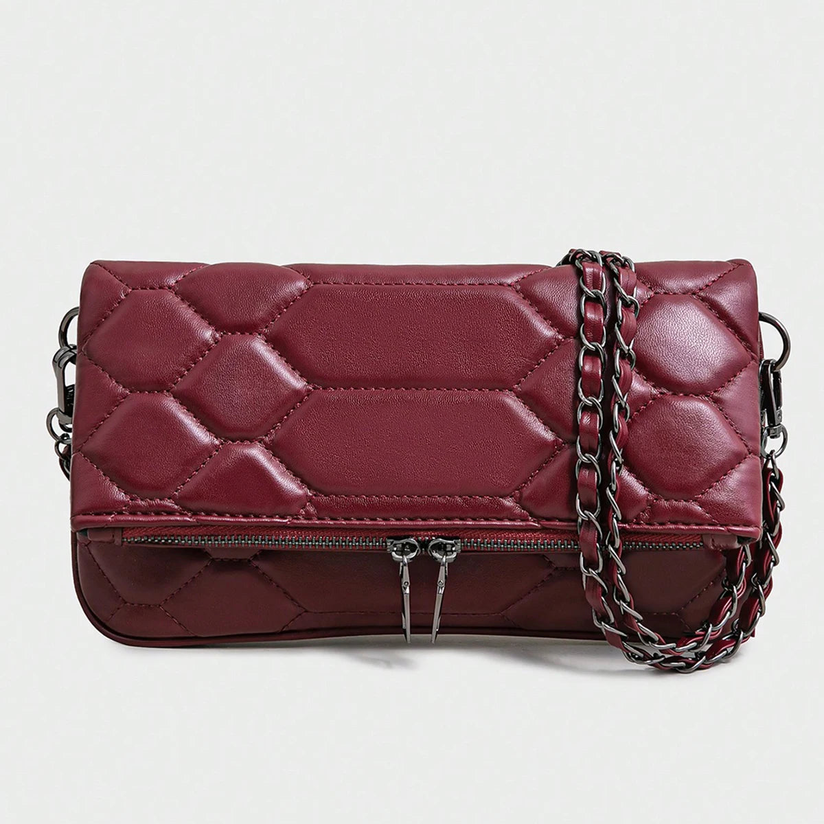 Classic fashion chain shoulder bag, simple and versatile, elegant messenger bag, suitable for work, commuting and shopping