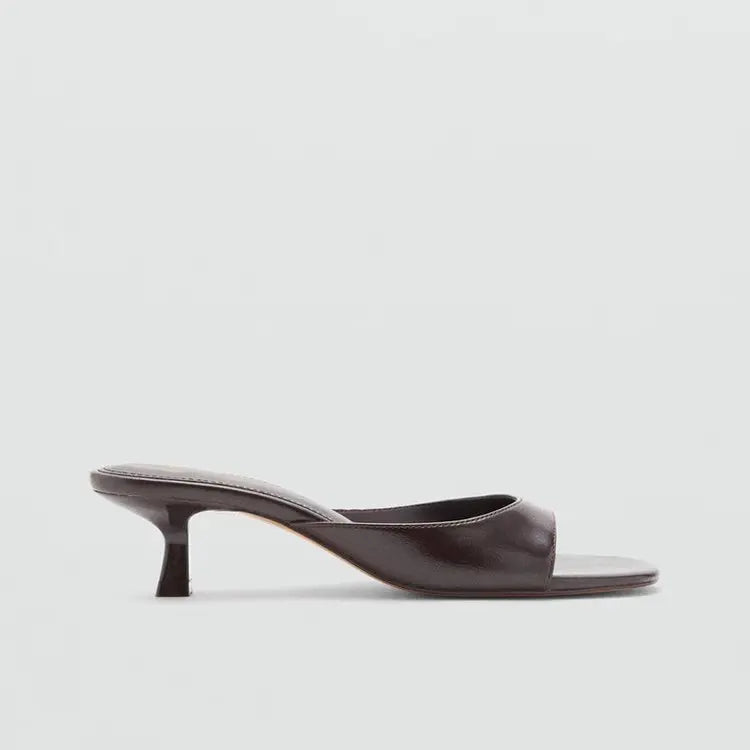 2026 New Summer Square Open Toe Women Slippers Concise Slip On Thick Heel Dress Shoes Outdoor Daily Wear Slides Shoes