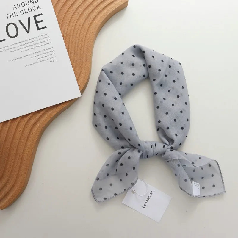 Soft Cotton and Linen Hair Band Silk Scarf Small Square Towel Women's Thin Scarf Arm Bag Decorative Neck Scarf Headscarf