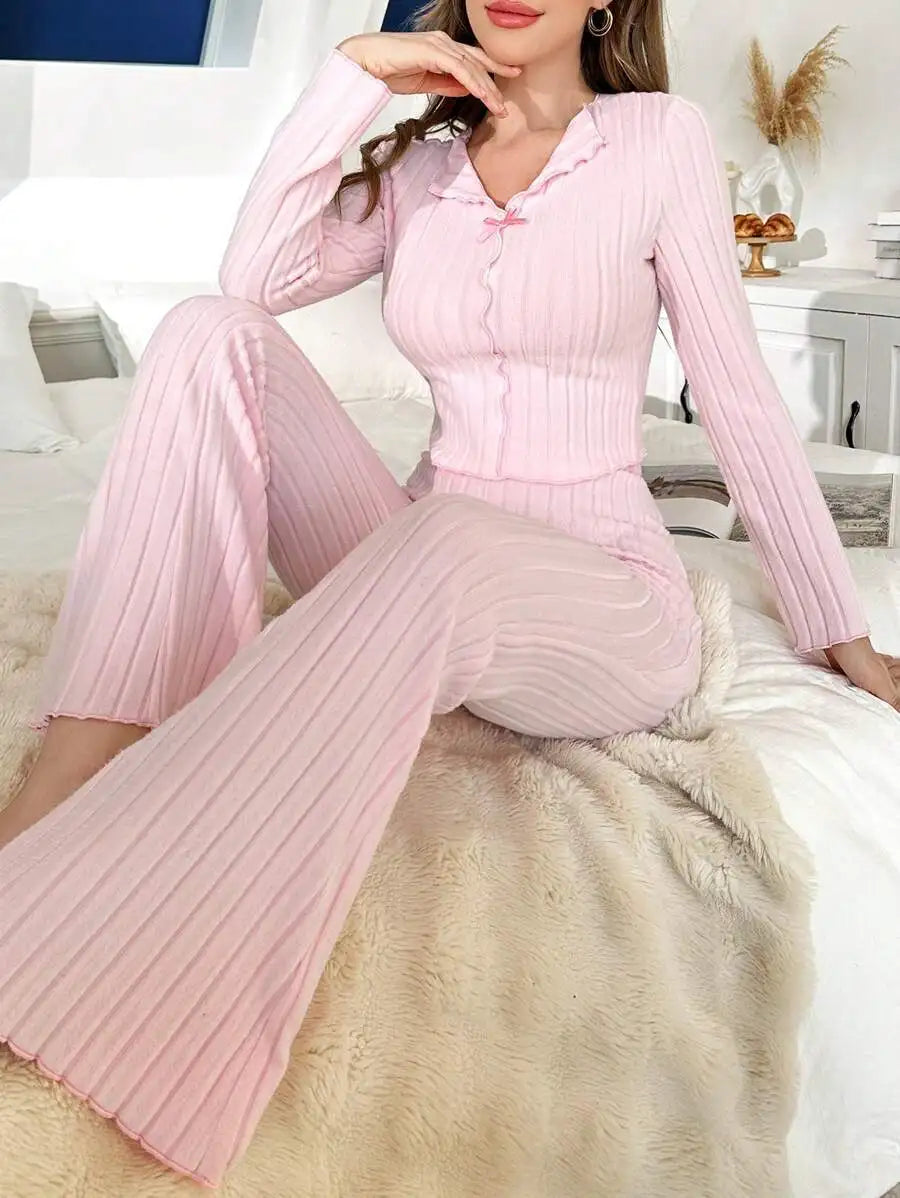 Winter Sleepwear Women's Pajamas Set Pajama Sets Sleepwear for Sleeping Sexy Women's Lingerie Woman Trousers Home Clothes Warm