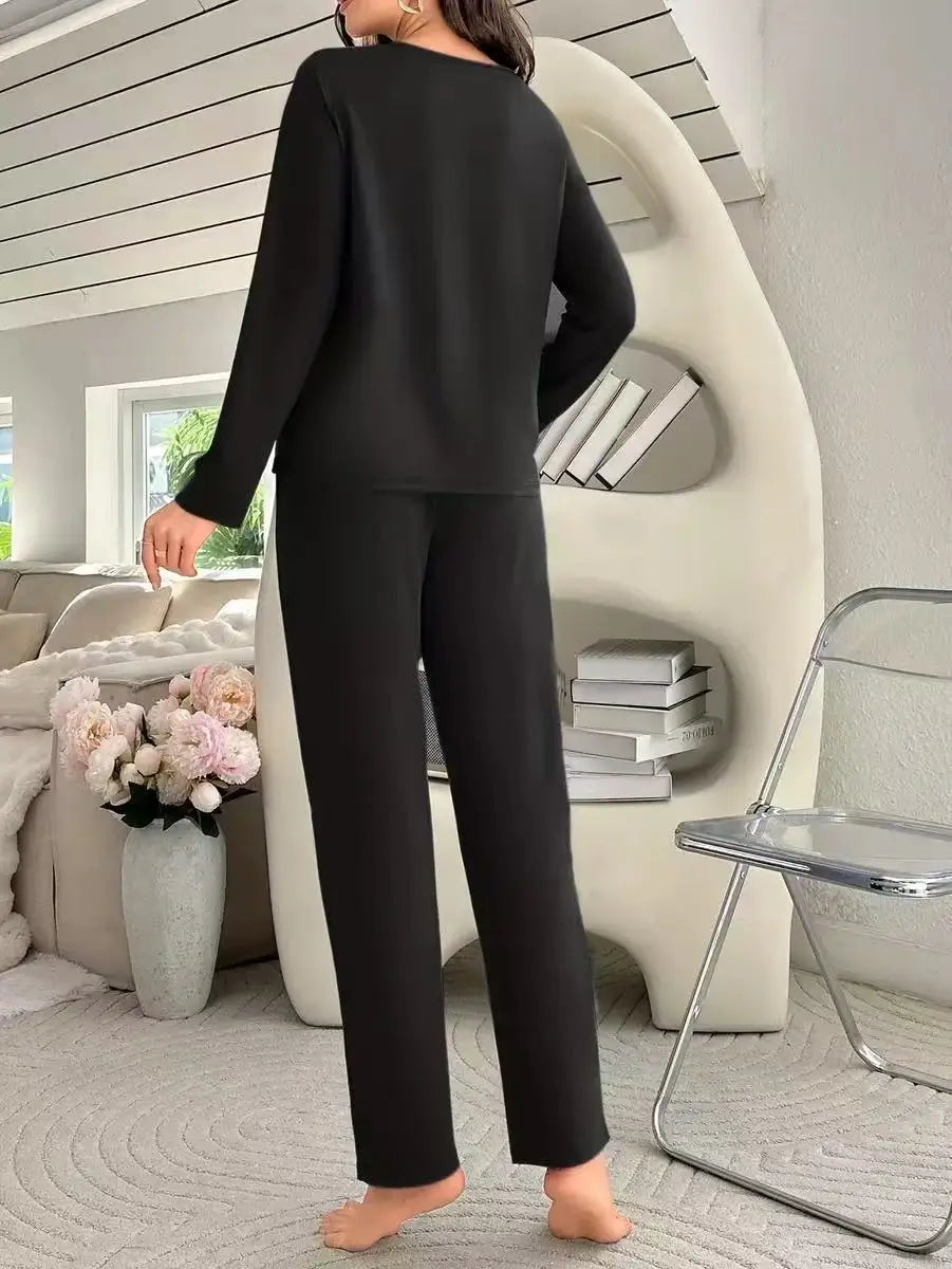Sleepwear Women's Nightgown Long Sleeve Pajamas Ladies Pj Sets for Woman Pyjamas Set Pajama Girl Home Wear Set Homewear Female