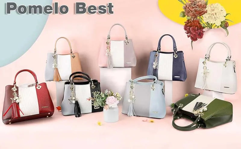 Pomelo Best Women's Handbag Star Accessories Shoulder Bag in Beautiful Colour Combination with Multiple Inner Pocketsder Bag