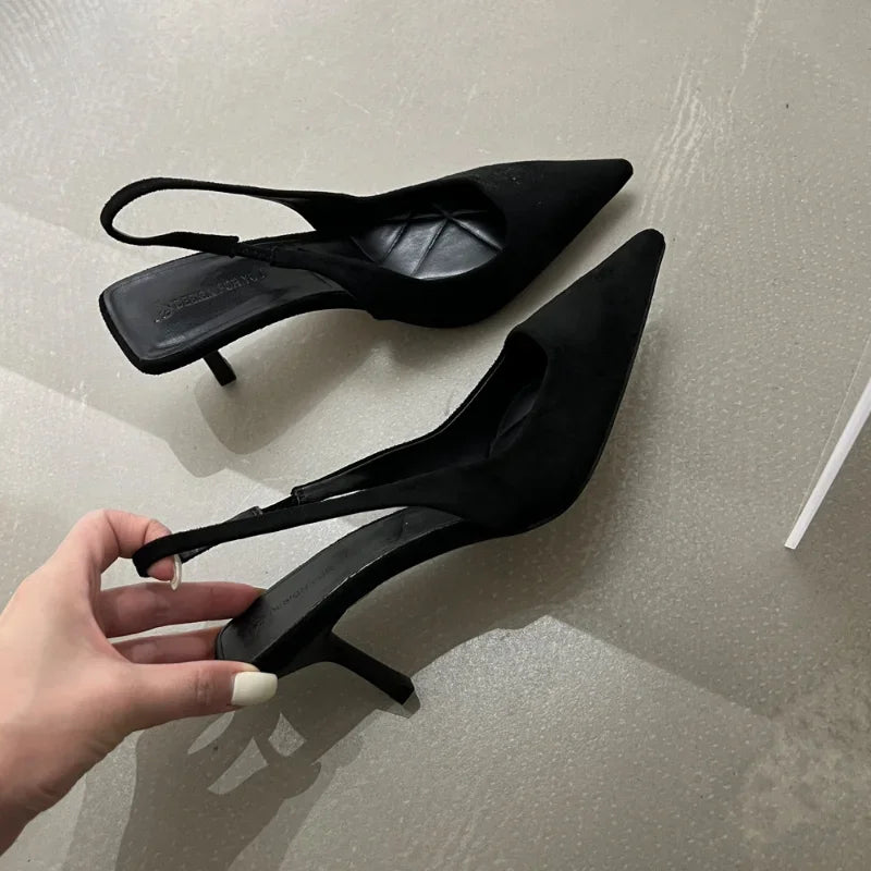 Women's Sexy Red High Heels 2024 New Women's Summer Strappy Sandals Comfortable Pointed Toe Women Sandals Fashion Stiletto Shoes