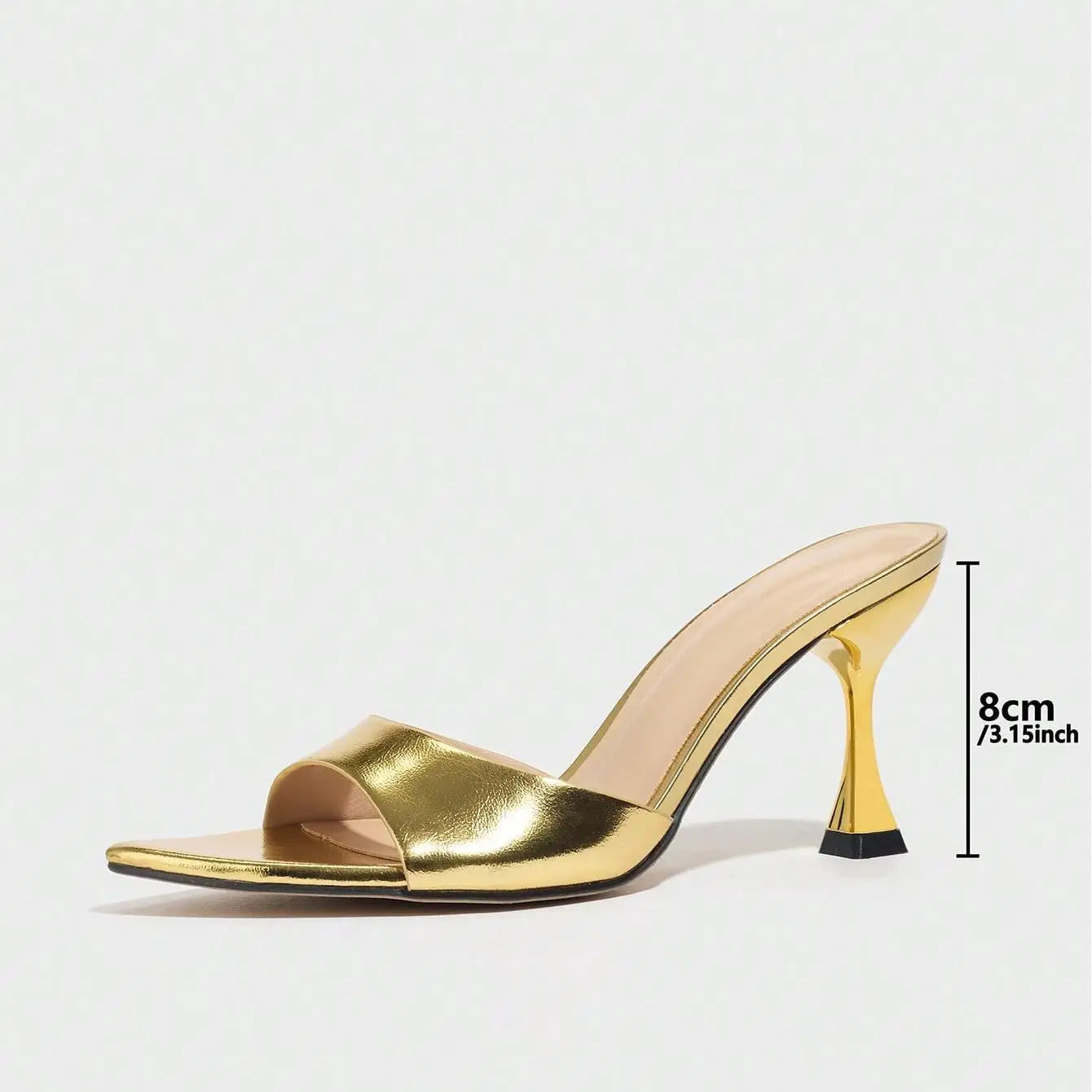 New Ladies Pointed Toe Mirror Surface Sandals High Heels Coffee Brown Strap Thin High Heel slippers Women 2026