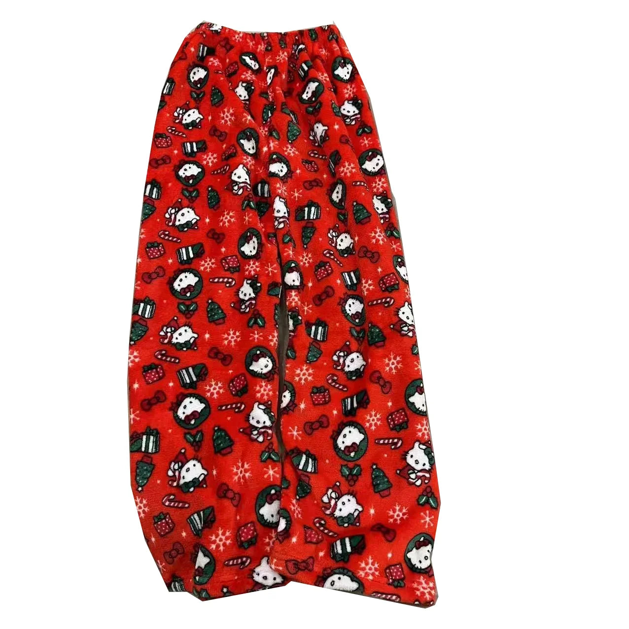 Christmas Hello Kitty Pajama Pants Anime Loose Pants Cartoon Couple Loungewear Women Leisure Home Trousers