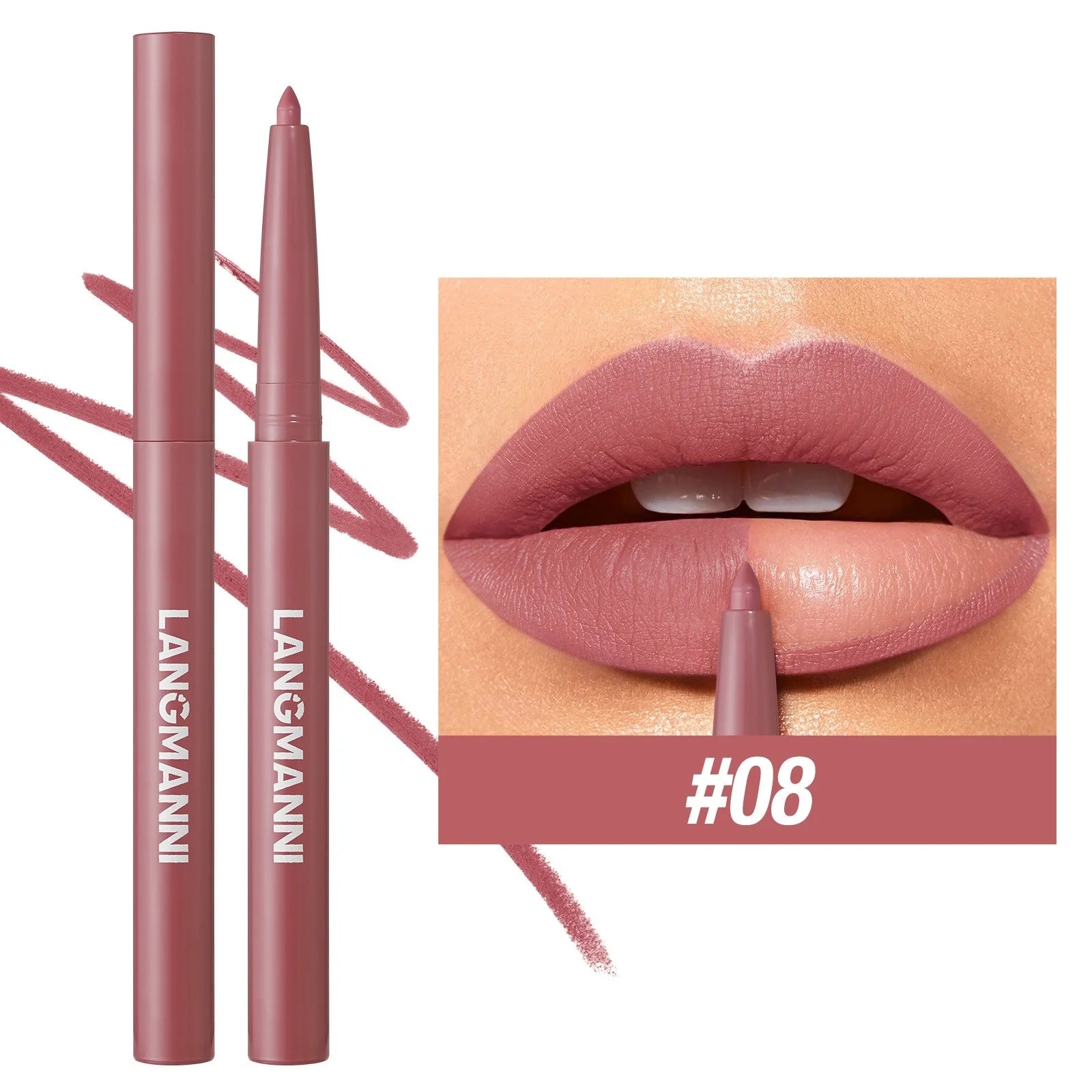 New Rotary Lip Liner 12 Colors Lipstick Pencil Waterproof Long-lasting Matte Lipsticks Non-stick Cup Nude Lips Contour Makeup