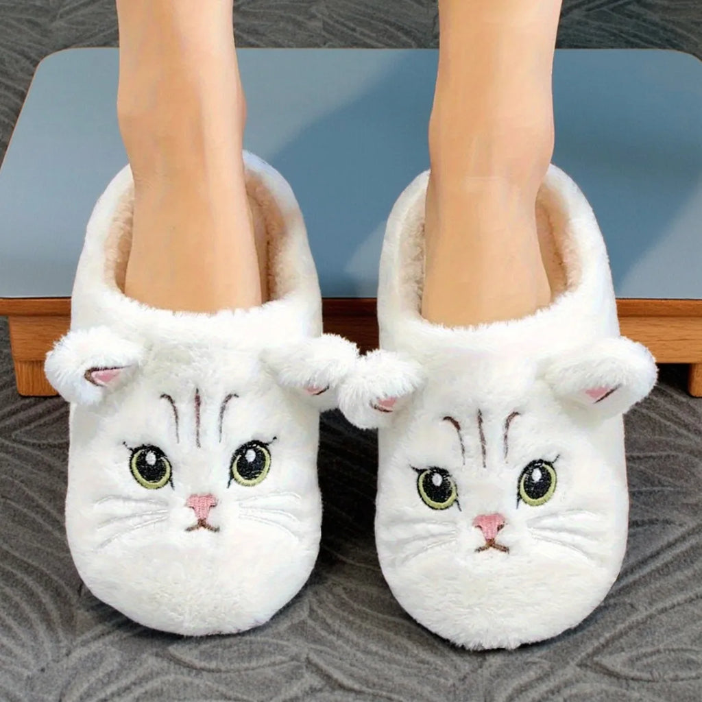 Newest 2025 waterpoof eva cat slippers with paw bottom outdoor garden fur clogs women's home slippers