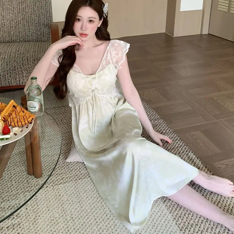 Women's Clothing Sexy Women Night Wear Female Sleepwear Woman Nightgowns Women's Nightgown Seductive Sexy Sleeping Sweaters Home