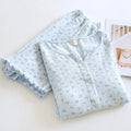 Summer Suit Short Sleeve Sleepwear Women's Cotton Floral Pyjamas Women Pajama Sets Two-Piece Nightwear Pijama Home Clothes