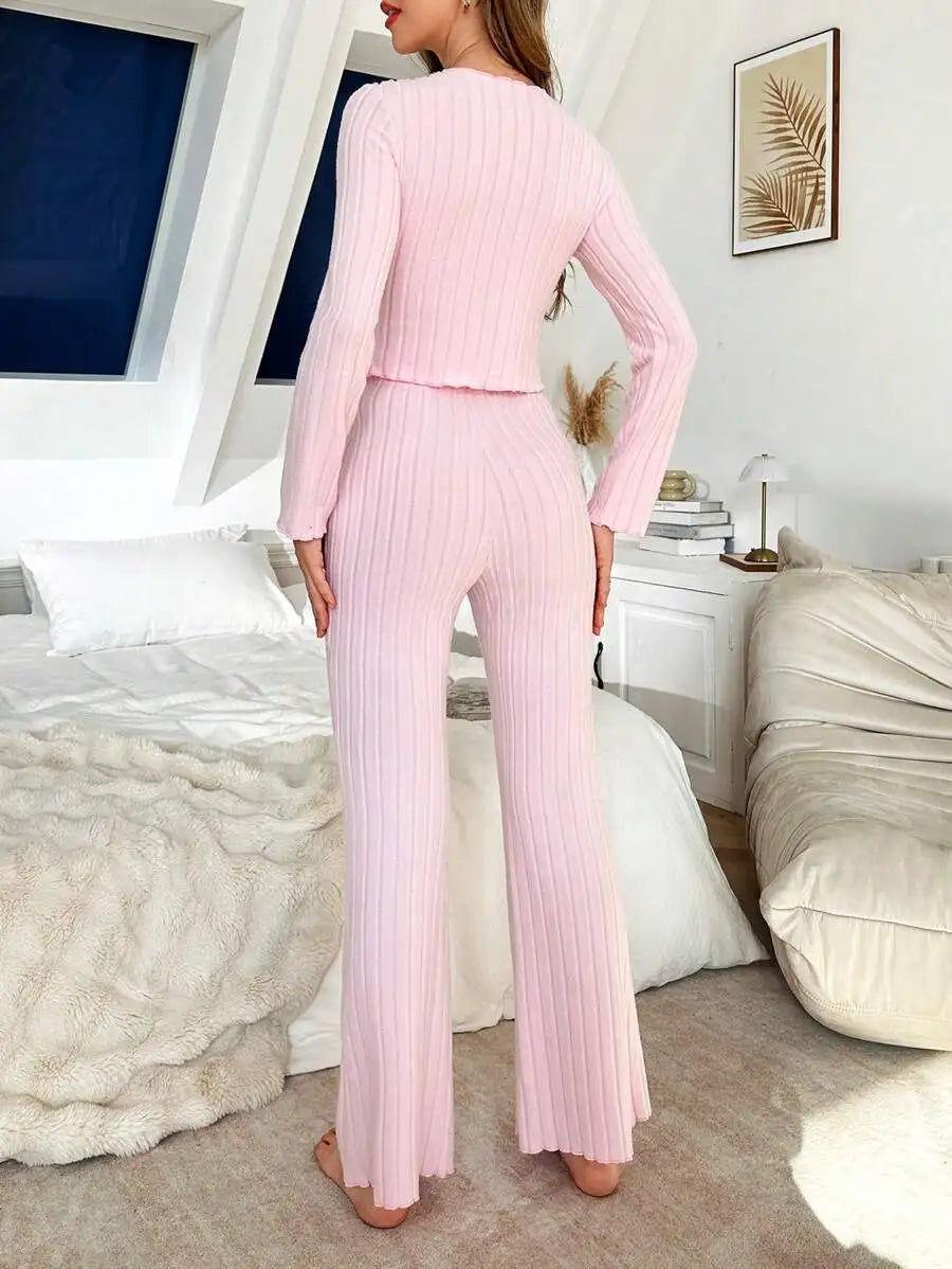 Winter Sleepwear Women's Pajamas Set Pajama Sets Sleepwear for Sleeping Sexy Women's Lingerie Woman Trousers Home Clothes Warm