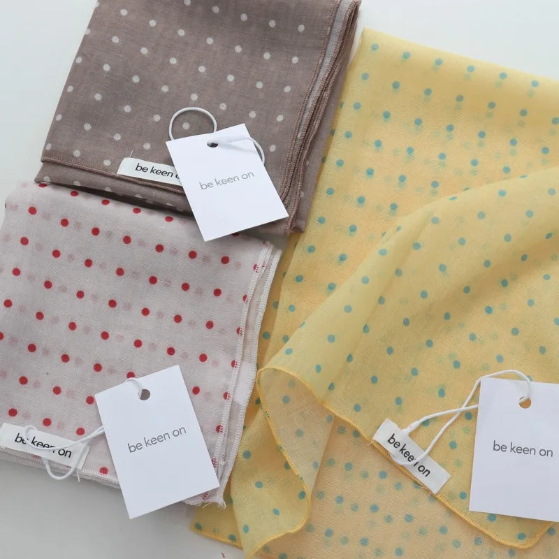 Soft Cotton and Linen Hair Band Silk Scarf Small Square Towel Women's Thin Scarf Arm Bag Decorative Neck Scarf Headscarf