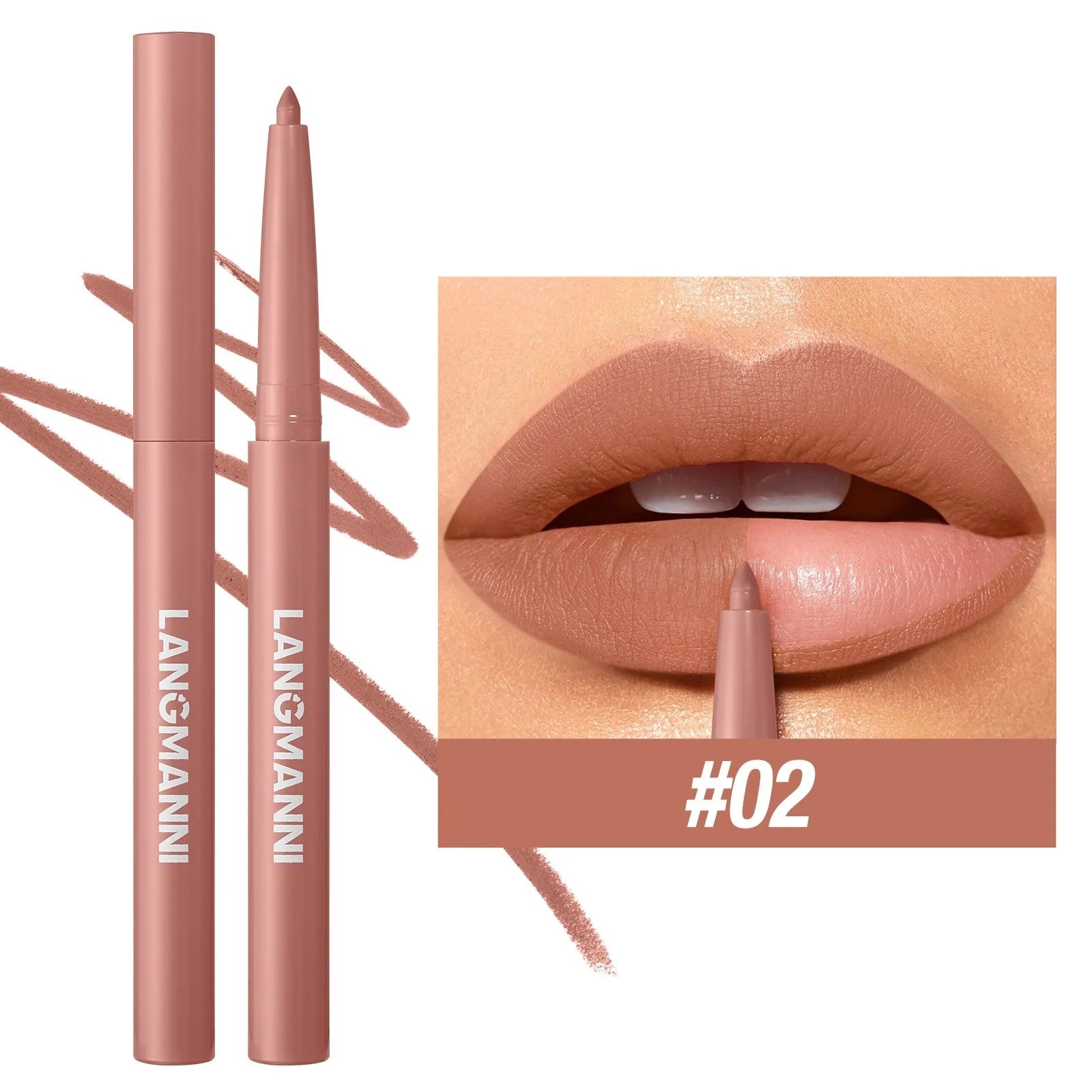 New Rotary Lip Liner 12 Colors Lipstick Pencil Waterproof Long-lasting Matte Lipsticks Non-stick Cup Nude Lips Contour Makeup