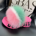 Comfortable Fluffy Fur Shoes For Woman 2026 Summer Sandals Luxury Designer Real Fox Fur Slippers Women Fashion Beach Flip Flops
