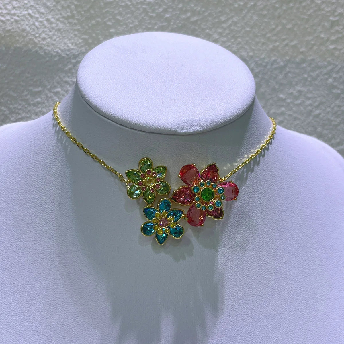 Original Jewelry Set New Color Flower Crystal Boutique Irregular Earring Exquisite Necklace Ring Bracelet Wedding Gift for Women