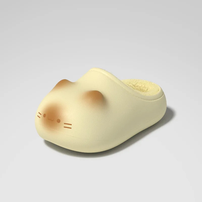 Newest 2025 waterpoof eva cat slippers with paw bottom outdoor garden fur clogs women's home slippers