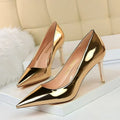 Women's Pumps Patent Leather High Heels Fashion Women Wedding Shoes Silver Gold Sparkly Shoes Stiletto 7.5cm 10.5cm Women Shoes