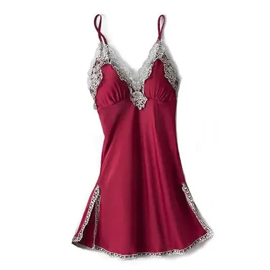 Pink Women Rayon 5PCS Robe Gown Sets Sexy Lace Floral Trim Bride Dressing Sleep Suit Loose Lingerie Pajamas Set Kimono Nightgown
