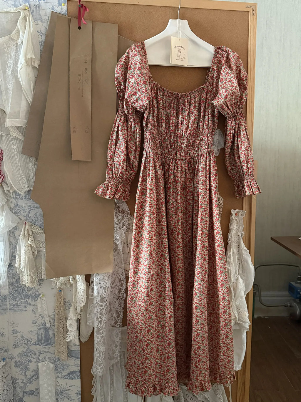 100% Pure Cotton Nightgown Women 2026 New Arrival Spring Summer Vintage Retro Floral Printing Lengthened Nightdress Loungewear