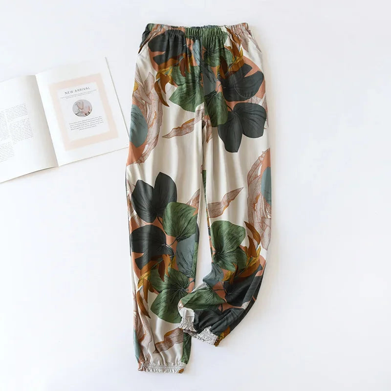 summer news pijama mujer thin section short-sleeved shorts large floral print pajamas home service ladies pajamas for women