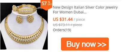Dubai Gold Color Jewelry Set Cuban Necklace Earrings For Women Bride Wedding Jewelry Banquet Party Gift