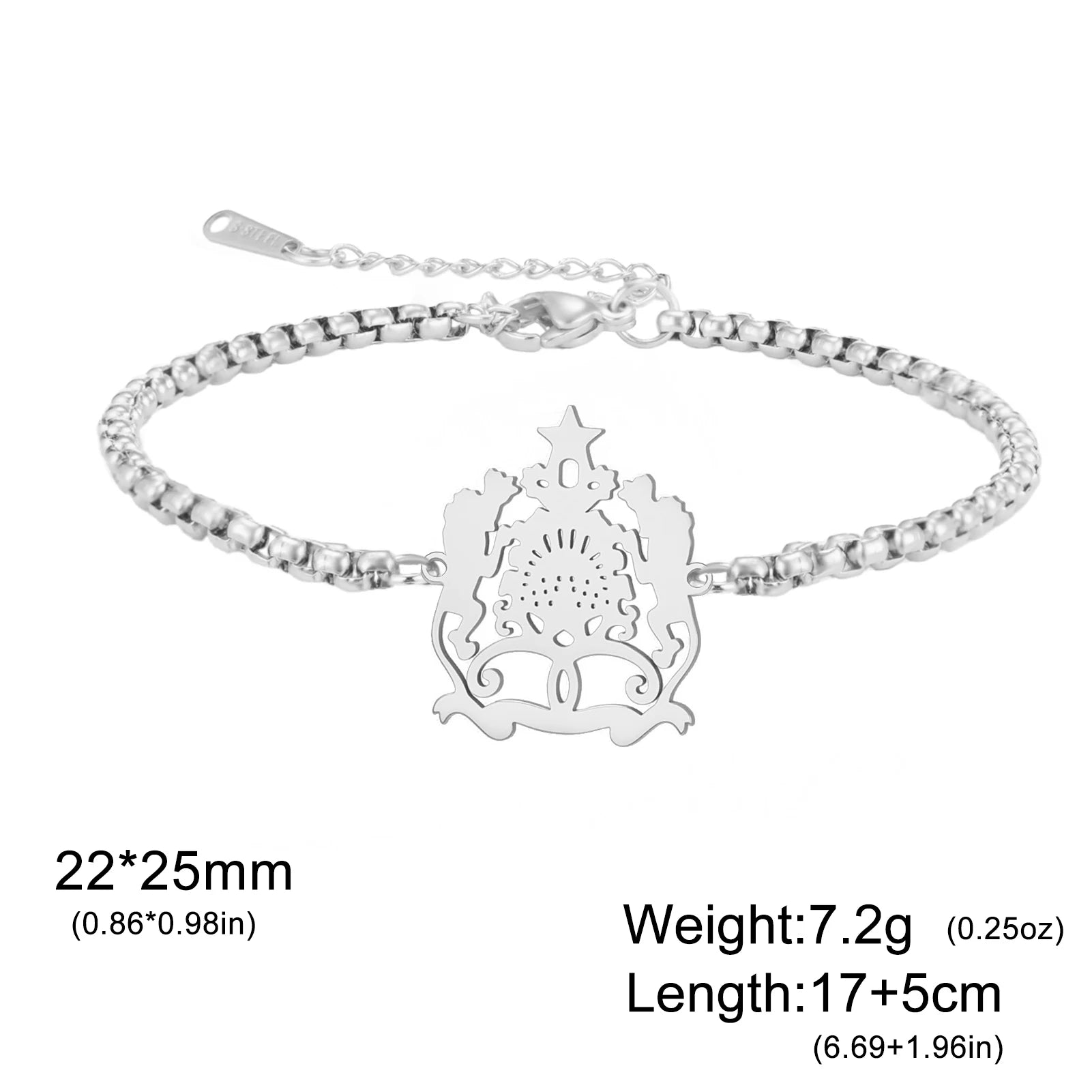 Hipee Morocco Pendant Bracelet  Maroc Stainless Steel National Jewelry for Women Men