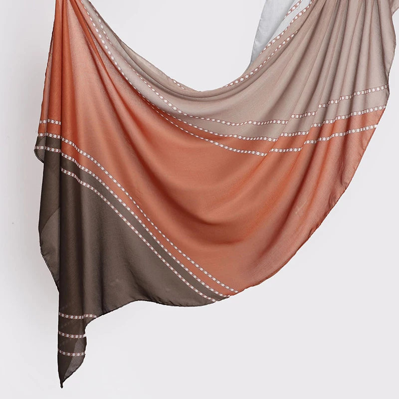 Watercolour Floral Printed Modal Breathable Light Weight Soft Cotton Rayon Viscose Woven Modal Muslim Women Shawl Hijab Scarf
