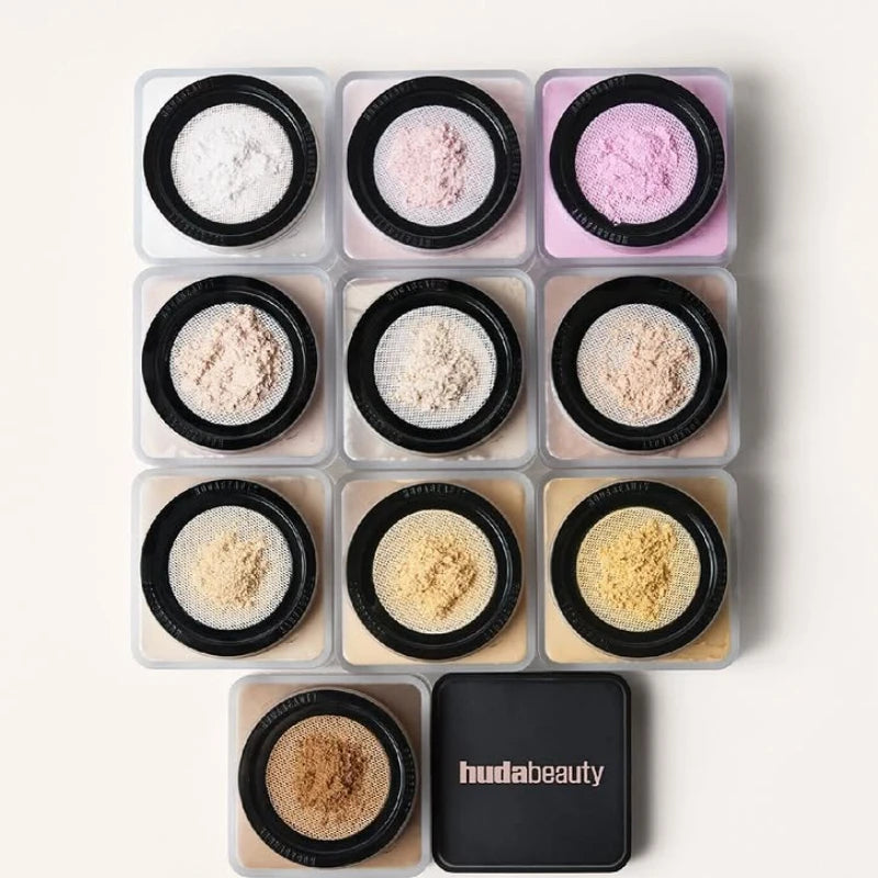 Huda Beauty Loose Powder Baked Setting Long Lasting Control Oil Formal Makeup Powder Face Matte Waterproof Brightening Concealer