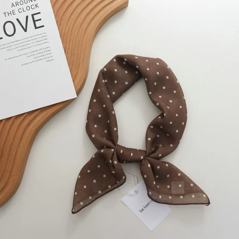 Soft Cotton and Linen Hair Band Silk Scarf Small Square Towel Women's Thin Scarf Arm Bag Decorative Neck Scarf Headscarf