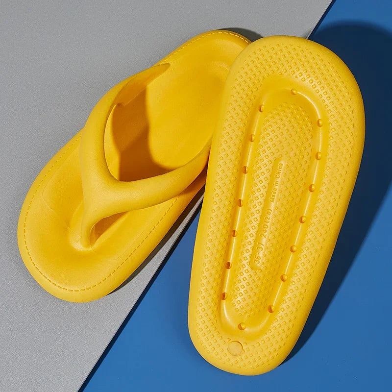 Ladies' Flip Flops For Women Cozy Slides Soft Sea Beach Sandals Slippers Indoor Home Women's Shoes Solid Color